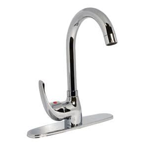 Llave p/lavatrastos plástico cromado monomando Boxer Tools