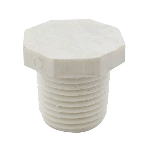 Tapón c/rosca de 1/2" pvc (macho)